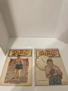 THE RING BOXING MAGAZINE PAIR 1950 JULY BRUCE WOODCOCK COVER & SEPT LEE SAVOLD - Picture 1 of 10