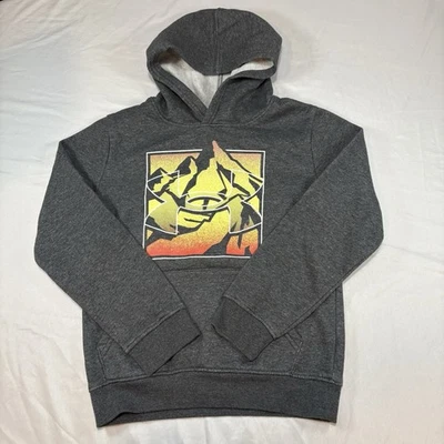 Under Armour Youth M Hoodie Gray Pullover Sweatshirt Sunset Mountain Graphic - Image 1 of 4