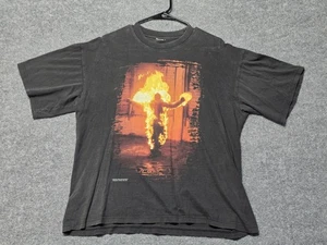 Rammstein Fire Man 1998 azul uva negra XL rara camiseta vintage banda  - Imagen 1 de 12