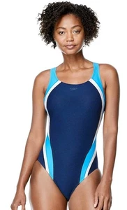 Speedo Damen Badeanzug Einteiler Creora Highclo Quantum Splice High Cut Solid - Bild 1 von 3