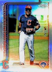 2025 TOPPS CHROME REFRACTOR IMAGE VARIATION SP #12 JOSE RAMIREZ GUARDIANS - Picture 1 of 2