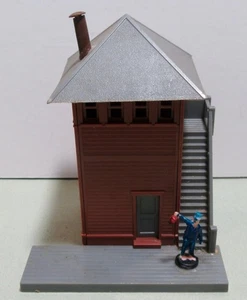 Vintage Plasticville Two Story Switch Tower 3 1/8"L x 2 9/16"W x 3 3/4"H (1952) - Picture 1 of 6