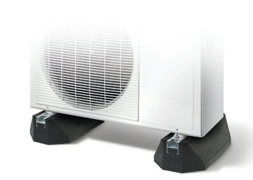 CASTEL 2 Stück Dämpfungssockel Set Klimaanlagen Aufstellbalken Länge 400mm Bodenkonsole