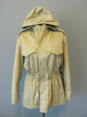 MIGHTY MAC Out O'Gloucester Vintage Hooded Parka Coat Beige 42 Corduroy Collar  - Image 1 of 4