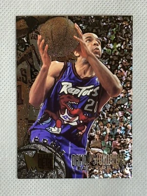Tarjeta de baloncesto de novato Fleer Metal Damon Stoudamire #200 1995-96 RC Raptors Foto 1 de 2