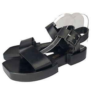 Robert Clergerie Platform Black Ankle Strap Sandals Women Size 10 Made in France