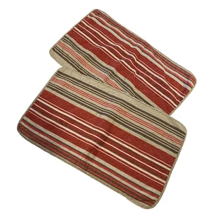 2 Eddie Bauer Home Yakima Valley Pillow Shams 35.5” x 20” Red Brown Stripes - Picture 1 of 4