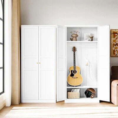 Armario de almacenamiento de metal 72" H con estantes ajustables y armario armario armario Foto 1 de 4