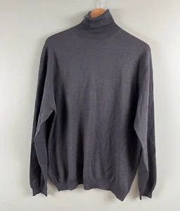 Prada Long Sleeve Knit Turtleneck Sweater Size 56 Dark Grey Womens Lightweight - Picture 1 of 7