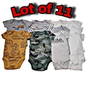 Infant Onesies One Piece Bodysuits & Onesie 0-3 Month Gerber Carter's Lot Of 11  - Picture 1 of 22