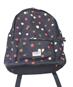 Fossil Ella Laptop Blue Backpack School Book Bag Pink White Brown Polka Dots - Picture 1 of 9
