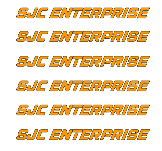 SJC ENTERPRISE    ( 6 )   Piece    Decal   DIE-CUT   Set   NEW - Image 1 of 1