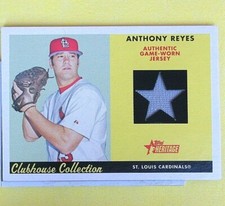 ANTHONY REYES  2007  AUTHENTIC GAME WORN  Topps #ALR  St. Louis Cardinals