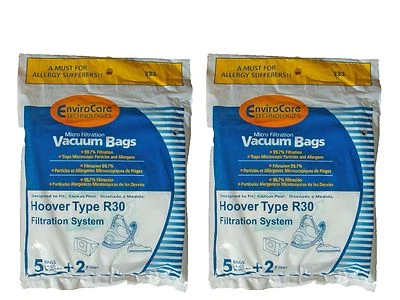 ENVIRACAIRE 10 Hoover R30 Allergy Canister Vacuum Cleaners Bags + 4 Filters, 40101002