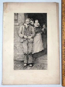 Antique Original Engraving Litho Gebbie & Co.  1891 On Strike - Picture 1 of 2