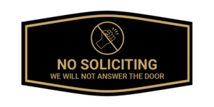 Letrero de pared o puerta Fancy No Soliciting We Will Not Responder The Door - Imagen 1 de 40