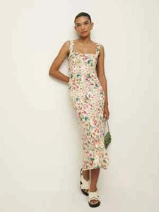 REFORMATION Tancy  Floral Print Midi Dress in Color Daria - Picture 1 of 10