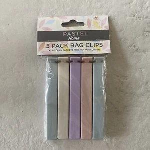 Clip per sacchetti alimentari pastello casa conservazione lunga cucina. Confezione da 5 - Mantieni fresche le confezioni aperte - Foto 1 di 2