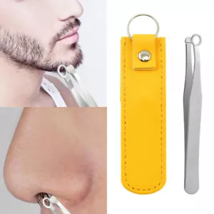 Round Tip Nose Razor Eyebrow Trimmer Nose Hair Tweezer Hair Remove Washabl ∂ - Picture 1 of 16