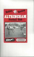 Altrincham Home Teams Football FA Cup Fixture Programmes (1980s)
