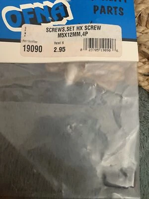 Vintage RC OFNA Grub Screws Black Set Hex (4) 19090 - Image 1 of 3