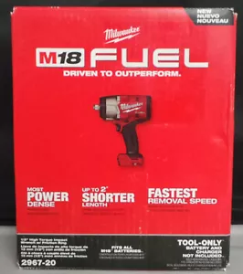 Milwaukee 2967-20 M18 CARBURANTE 1/2" Chiave a percussione ad alta coppia con anello di attrito NUOVO - Foto 1 di 3