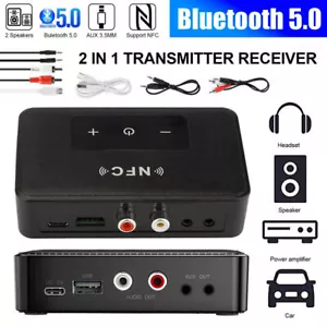 Long Range Bluetooth 5.0 Transmitter Receiver Audio Adapter for TV Home Stereos - Picture 1 of 12