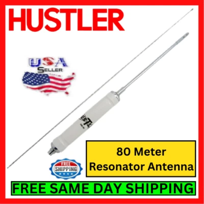 Антенный хлыст Hustler RM-80 400 Вт 80 метров стандартный резонаторный диапазон - мобильная система - Изображение 1 из 4
