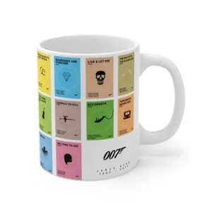 James Bond Minimalist Mug. 007 mug. goldfinger. moonraker. skyfall - Picture 1 of 5