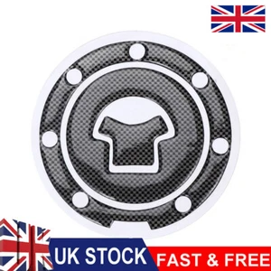 Protector Scratch Fuel Tank Cap Decal Pad 3D Carbon Sticker Motorcycle Motorbike - Picture 1 of 4