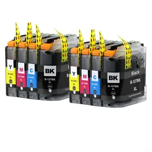 8 Printer Ink Cartridges XL (Set) to replace Brother LC125 (LC125X) Compatible - Picture 1 of 4
