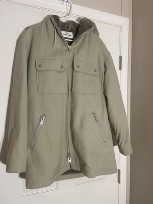 Abrigo de invierno vintage Zero King 42L beige pesado con capucha y doble cremallera  Foto 1 de 4