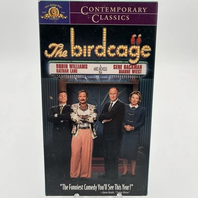 GREAT CONDITION!! The Birdcage (VHS, 1998, Contemporary Classics) MGM Film Foto 1 de 4