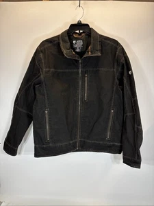 Kuhl Burr Jacke Herren XL schwarz Patina gefärbt Baumwolle Canvas durchgehender Reißverschluss Stil 1052 - Bild 1 von 10