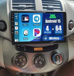 Para Toyota RAV4 2007-2011 Android 15 4+64G Carplay Coche Radio Estéreo GPS Cámara - Imagen 1 de 17