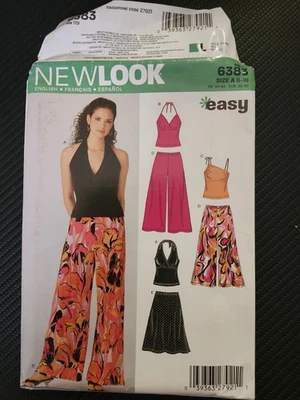 New Look 6383 Womens Sewing Pattern Set Size 6-16 Halter Tops & Palazzo Pants - Image 1 of 4