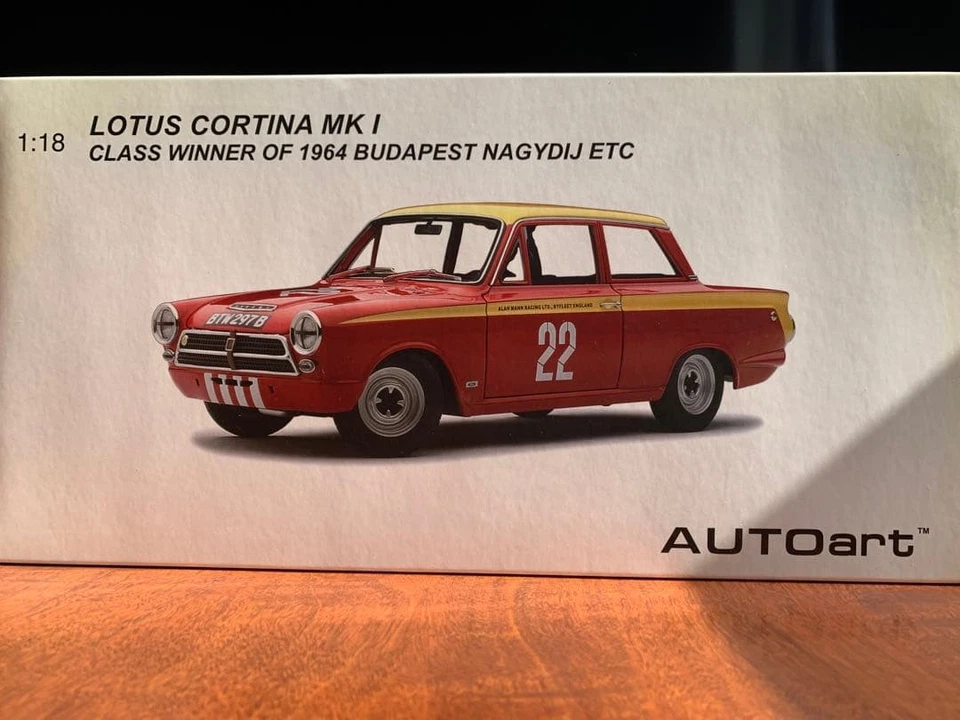 AUTOart 1964 Lotus Cortina MK I Budapest Nagydij Winner 1/18 Diecast - Image 1 of 4