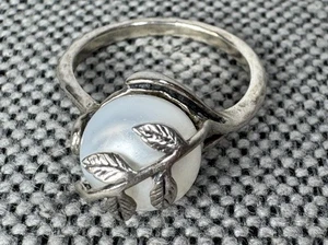 Zuman Israel 925 Sterlingsilber Perlenring Größe 8 gebraucht, in einwandfreiem Zustand - Bild 1 von 6