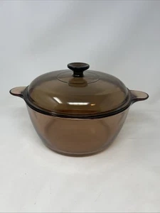 Corning Pyrex Visions Braunglas Kochgeschirr 4,5 l 5 Quart Dutch Oven Suppentopf mit Deckel - Bild 1 von 8