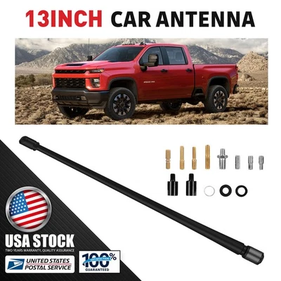 13" inch Antenna Mast Black Rubber Radio AM/FM for 2001-2003 GMC Sierra 1500 HD - Imagem 1 de 4