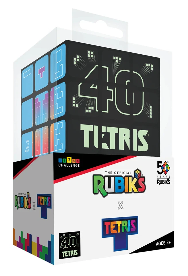 Cubo de Tetris x Rubik, 3" x 3" - Imagem 1 de 3