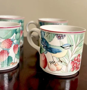 Villeroy & Boch Catalina flache Tassen mit Früchten & Bluebird 6er Set Germany - Bild 1 von 12