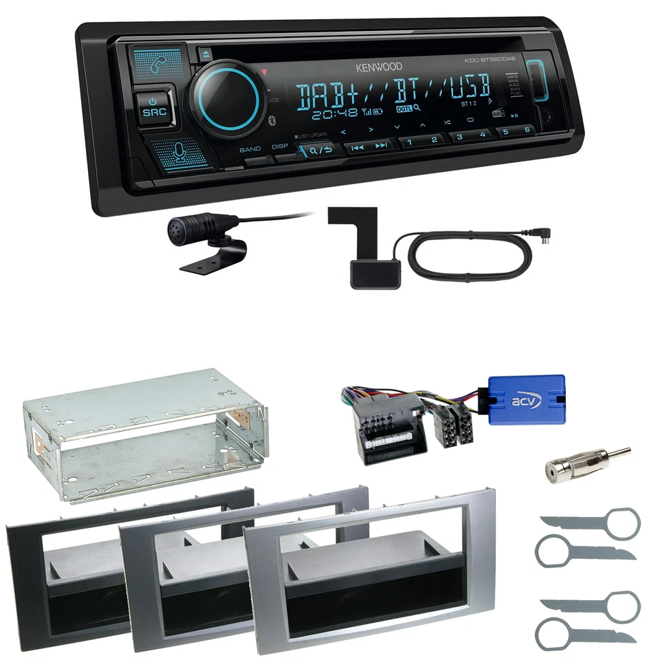 Kenwood KDC-BT560DAB Bluetooth DAB Einbauset für Ford Kuga Fusion Galaxy S-Max - Bild 1 von 1