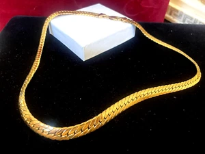 COLLAR ESPIGA ORO 14K VINTAGE HECHO EN ITALIA FIRMADO GRADUADO FREMA - Imagen 1 de 15