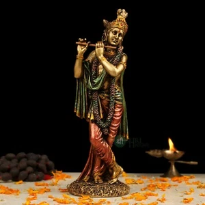 Estatuilla del Señor Krishna estatua templo esculturas dios del amor deidad hindú regalos - Imagen 1 de 9