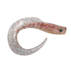Jenzi Gummifisch Snake Tail Twister Red White Glitter Gummiköder Hecht Zander - Bild 1 von 1