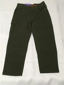 RealTree Boys Canvas Carpenter Pants X-Small 5/6 - Green - Picture 1 of 5