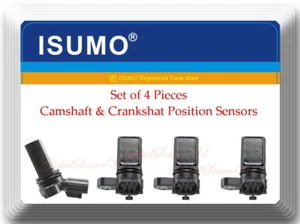 Set 4 Pcs Camshaft/Crankshaft Position Sensor For: Armada Titan Pathfinder 5.6L - Picture 1 of 10
