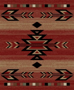 Alfombra Rio Grande Corredor Lodge Cabaña Tribal Nativo Suroeste Rojo Rústico - Imagen 1 de 4