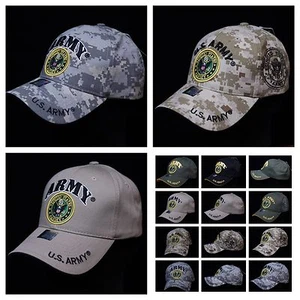U.S. Army Cap Baseball Caps Licensed Veteran Military Hat Desert Digi Camo Mens - Picture 1 of 10